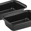 2PCS Nonstick Bread Pan - 8” x 4” Carbon Steel Loaf Baking Pans, Dishes，Rectangle Baking Supplies for Homemade Bread, Meatloaf, Cakes, Sourdough, Brownies, and Lasagnas