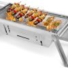 Barbecue Grills, Portable BBQ Charcoal Grill Foldable Grills, Small Grills Outdoor Cooking for Travel, Camping Smoker Grill, Stainless Steel Table Top Grill Charcoal Camping, Backyard