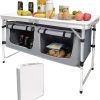 Camping Folding Aluminum Table with Adjustable Legs for Outdoor Travel Beach, Backyards, BBQ, Party and Picnic Foldable Table
