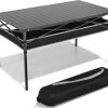 Folding Camping Table, Aluminum Roll-up Table with Storage Net and Carrying Bag, Outdoor Lightweight Camp Table for Picnic, Camping, Beach,Backyard, BBQ, Party, Patio